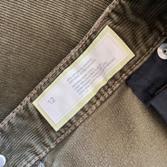 LOFT Dark Green Flare Corduroy Pants - Picture 6 of 7